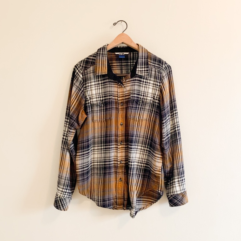 Kavu Multicolor Plaid Button Down Shirt